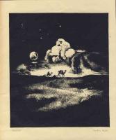 Vadász Endre (1901-1944) sorszámozott, szignós fametszet 20x24 cm