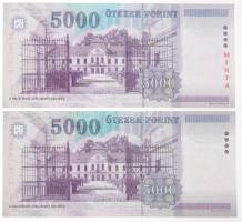 1999. 5000Ft "MINTA" "BA 0000310" sorszámmal + 1999. 5000Ft "BD 6935852&quo...