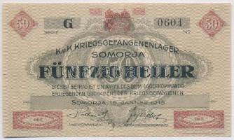 Somorja / hadifogolytábor 1916. január 15. 50f egy nagybetűs sorozat és arab sorszámmal T:I,I-
Adam...