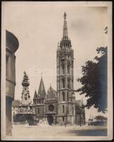 cca 1900 Budapest, Bazilika, POstatakarékpénztár, Zeneakadémia, összesen 6 db nagyméretű fotó. Erdélyi Mór (1866-1934) fotográfiái. Részben keményhátúak 28x23 cm