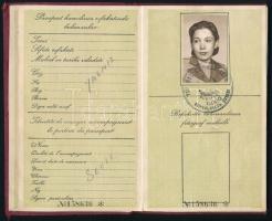 1942 Török fényképes útlevél, kivágásokkal / Turkish passport