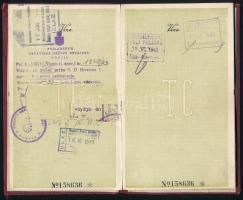 1942 Török fényképes útlevél, kivágásokkal / Turkish passport