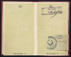 1942 Török fényképes útlevél, kivágásokkal / Turkish passport