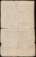 1713 Nagyszőlős (Vinohradiv, Ukrajna), Ráti György ugocsai alispán ítéletlevele birtokon történt károkozás ügyében, latin nyelven