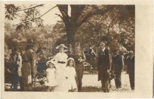 1918 Pozsony, Pressburg, Bratislava; A királyi pár látogatása; IV. Károly, Zita és Ottó / Charles IV, Zita and Otto. Phot. Br. Schuhmann