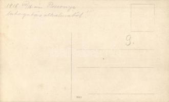 1918 Pozsony, Pressburg, Bratislava; A királyi pár látogatása; IV. Károly, Zita és Ottó. Eredeti fot...