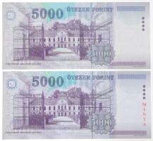 2005. 5000Ft "MINTA" "BA 0000148" + 2005. 5000Ft "BB 2134284" T:I,I- /...