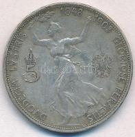 Ausztria 1908. 5K Ag "Ferenc József - Jubileum" T:2- Austria 1908. 5 Corona Ag "Franz...