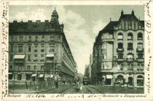 Budapest IX. Boráros tér, Lónyai utca, villamos, Első Magyar általános Biztosító társaság