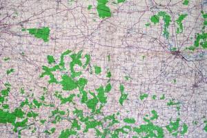 1944 51 db Közép-Európát ábrázoló, USA hadserege számára készített katonai térkép, köztük 1 db magya...