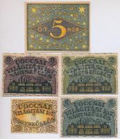 Nagyszőllős 1919. 50f + 1K + 2K + 3K + 5K "Ugocsai Világítási Rt." értékjegy T:I,I-
Adamo...