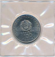 1980. 100Ft Ni "Szovjet-magyar közös űrrepülés" (3x) egyik lezárt fóliában + 1990. 100Ft C...