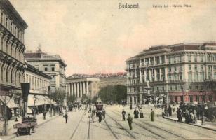 Budapest VIII. Kálvin tér, villamos, gyógyszertár