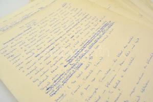 Vaszary János (1899-1963)  szindarabjának kézirata. Összesen 68 beírt oldal, két felvonás. Cím nélkü...