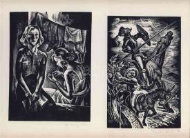 Menyhárt József (1901-1976) 5 db fametszet szignó nélkül