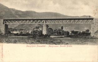 Margitfalva, Margecany; Hernád híd. Geruska Pál kiadása / Brücke / bridge