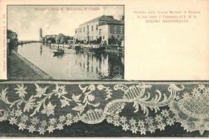Burano, Isola Di Mazzorbo, Il Canale / canal, lace