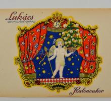 cca 1910-1920 Lukács Csokoládégyár szaloncukor papír szép állapotban, 47x19 cm