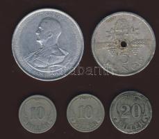1926+1927. 10f (2klf) T:3 + 1926. 20f T:3 + 1943. 5P T:3 + 1945. 5P T:4