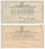 1933. "Egy normál doboz VIM tisztítószappanpor" 2 klf utalvány, mindkettőn tintával írt né...