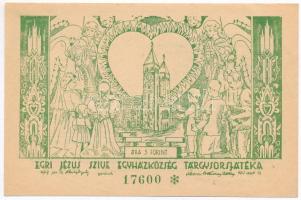 Eger 1947. "Egri Jézus Szive Egyházközség Tárgysorsjátéka" sorsjegy 3Ft értékben T:II
