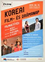 2015 Koreai film- és drámanap, Fővárosi Művelődési Ház plakát, 83x60 cm