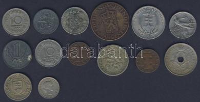 Kis vegyes tétel 1912-45. 14db, benne svájci, osztrák, cseh-morva, belga, holland-indiai, szlovák, csehszlovák, olasz T:2,3,4