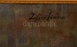 Ziffer jelzéssel: Sárgarózsás csendélet. Olaj, karton, foltos, keretben, 50×39 cm