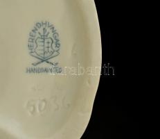 Herendi porcelán kacsapár, kézzel festett,mázhibával, jelzett, 10x7x7,5 cm