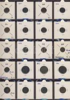 Hollandia 1812-től forgalmi pénzgyűjtemény, 7db bearkólapos, összesen 140 férőhelyes, újszerű albumban T:1,2,3,4