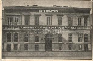 Budapest VII. Rappel-féle nyilvános elemi fiú és leányiskola, internátus. Rappel néni levele; Izabella utca 33. (EK)