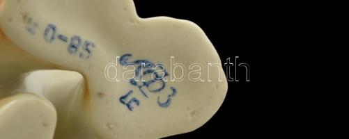 Lomonosov porcelán oroszlánkölyök, kézzel festett, jelzett, hibátlan, 9x8 cm