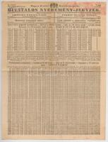 Budapest 1941. "A 47. magyar kir. Osztálysorsjáték játékterve" rajta "NEU ERNŐ bank é...