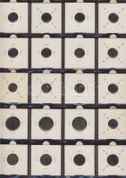 Hollandia 1812-től forgalmi pénzgyűjtemény, 7db bearkólapos, összesen 140 férőhelyes, újszerű albumb...