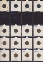 Hollandia 1812-től forgalmi pénzgyűjtemény, 7db bearkólapos, összesen 140 férőhelyes, újszerű albumb...