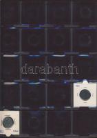 Hollandia 1812-től forgalmi pénzgyűjtemény, 7db bearkólapos, összesen 140 férőhelyes, újszerű albumb...