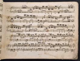cca 1820 4 db régi kotta egybe kötve: Gelinek, Abbe.: Variations pour le Piano-Forte ... Vienne., cca 1820 Jean Cappi., / 4 vintage musical notes