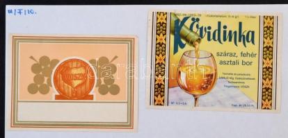 Minimum 1000 darabos, kunsági borvidékről származó borcímke gyűjtemény, szépen rendezetten, lapokra ...