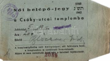 1942 3 érdekes judaika kisnyomtatvány