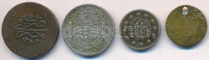 Egyiptom / Oszmán Birodalom 1842. (AH1255/4) 5p Cu + 1904. (AH1293/30) 2Q Ag (2,73g) + Oszmán Biroda...
