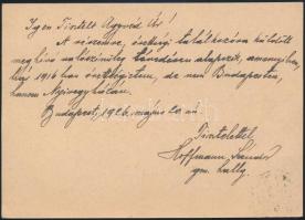 1936 Hoffmann Sándor (1899-1992) Kossuth-díjas vegyészmérnök saját kézzel írt levele