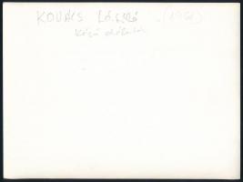 cca 1977 Kerekezők, 4 db feliratozott vintage fotóművészeti alkotás, 18x24 cm és 16x19,5 cm között