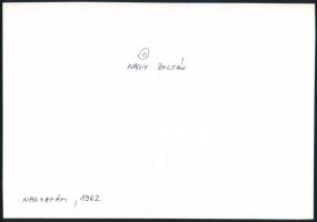 cca 1962 Nagy Zoltán (Róma) 2 db feliratozott vintage fotóművészeti alkotása, 17x24 cm