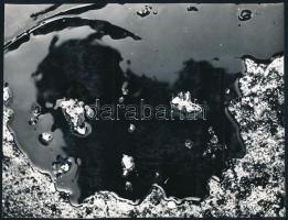 cca 1978 Kortárs fotóművészeti alkotások, 4 db feliratozott vintage fotó, 18x24 cm