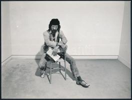 cca 1976 Kortárs fotóművészeti alkotások, 4 db vintage fotó, három feliratozva, 24x18 cm