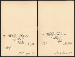 1931. január 31. Laurisin Lajos (Kalocsa 1897 - New York 1977) operaénekes Sly szerepében, 4 db feli...