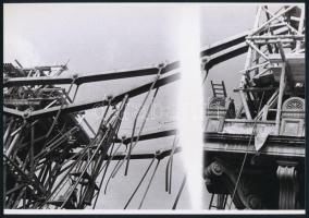 cca 1947 Budapest, Lánchíd, 9 db vintage negatívról készült mai nagyítás, 18x25 cm, + hozzáadva 8 db...