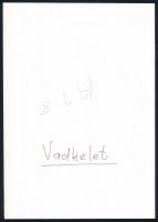 cca 1987 Vadkelet feliratú vintage fénykép, 24x16,5 cm / erotic photo, 24x16,5 cm