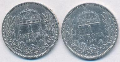 1893KB-1895KB 1K Ag "Ferenc József" (2xklf) T:2,2- 
Adamo K5