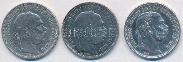 1893KB-1915KB 1K Ag "Ferenc József" (3x) T:1--2- Adamo K5, K5.1